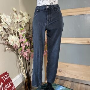 1822 Denim Jeans Women's 10 Black Dark Wash Mid Rise Skinny Jeans